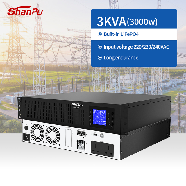 3KVA Online Rack Mounted UPS 960WH Single-phase Built-in Lithium Battery Pure Sine Wave 110V/220V UPS Power Supply