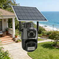 ICSEE 6mp Dual Lens PTZ Solar Wifi Security Camera Full Hd Night Vision Alarm System Ip Network Cctv Camera 4g Sim Card