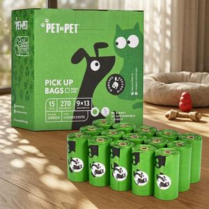 Sacs à déchets pour animaux de compagnie en plastique personnalisés avec logo imprimé, sacs à crottes de chien jetables, sacs de collecte des excréments pour animaux de compagnie – Vente chaude - Product Image 1