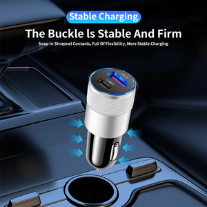 شاحن سيارة سريع USB A بقوة 15 واط و3.1 أمبير، محول USB C 3.1 أمبير، شحن ذكي PD من النوع C، شاحن هاتف محمول للسيارة - Product Image 4