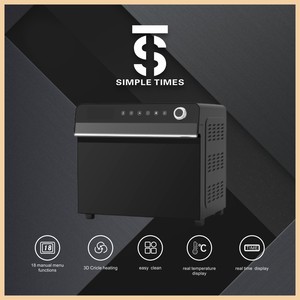 Thiết kế đơn giản 28L 1500W kỹ thuật số điện lò nướng đối lưu thiết bị nhà bếp ETL CB 3 lớp nướng không khí chiên bánh mì nướng hội nghị - Product Image 2