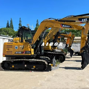 Mesin ekskavator kecil 7 ton merek terkenal Tiongkok, mesin penggali perayap mini <span class=keywords><strong>8</strong></span> ton sany 75 sany 60 6 ton/7 ton/<span class=keywords><strong>8</strong></span> ton - Product Image 1