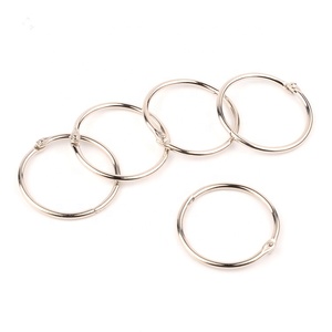 Bague <span class=keywords><strong>de</strong></span> livre en fer et métal argenté, 38mm, 1 pièce, cordon <span class=keywords><strong>de</strong></span> liaison, anneau métallique, pour bricolage <span class=keywords><strong>de</strong></span> livre, douche, papeterie <span class=keywords><strong>de</strong></span> bureau - Product Image 1