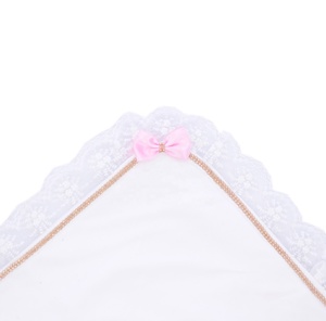 Vente en gros couverture de bébé personnalisée nouveau Design tricoté moderne 100% coton biologique tricoté rose or couverture de bébé en dentelle - Product Image 6