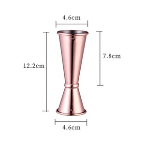 2oz/1oz thép không gỉ đôi đã kết thúc đo JIGGER Cocktail Shaker thanh công cụ thiết lập cho bartender - Product Image 1