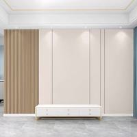 Panneau mural en bois grainé, revêtement en placage de bois pour la décoration intérieure, rénovation de pièce