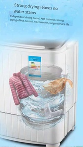 5kg màu đen đôi bồn tắm bán tự động giặt máy giặt máy giặt với máy sấy. Máy giặt và máy sấy nhỏ gọn hai bồn - Product Image 6