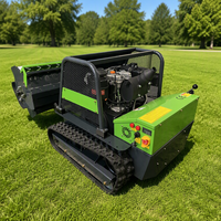 Tondeuse à gazon intelligente multifonctionnelle tout-terrain à essence et électrique télécommandée pour le désherbage agricole