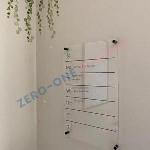Calendario <span class=keywords><strong>de</strong></span> planificación semanal personalizado tablero acrílico grabable planificador <span class=keywords><strong>de</strong></span> escritorio transparente soporte <span class=keywords><strong>de</strong></span> <span class=keywords><strong>tareas</strong></span> <span class=keywords><strong>organizador</strong></span> <span class=keywords><strong>de</strong></span> borrado en seco - Product Image 2