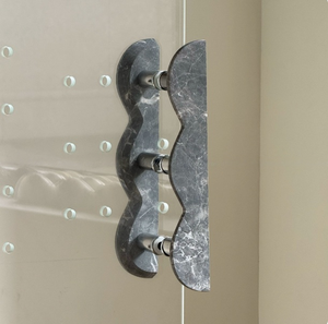 Manijas de Puerta de Alta Gama SAIDKOCC para Tiendas de Ropa, Mármol Natural de Lujo, Manija Festoneada Rojo Rosso Levanto con Borde de Flor para Hotel - Product Image 6