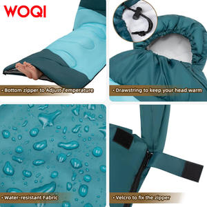 Saco de Dormir Woqi de 3 Estaciones, Rectangular, de Nailon, Unisex, Transpirable, Ligero, para Acampar al Aire Libre, Color Azul Cielo - Product Image 4