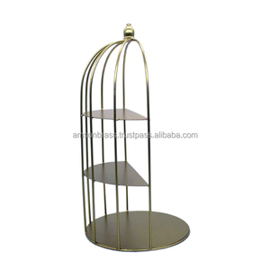 Plateau de service alimentaire rond AMSON BRASS, écologique, sur mesure, à 2 niveaux, design à coupelles - Product Image 3