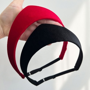 2026 英国复古天鹅绒发带女式手工皇冠大容量发带加垫复古美学发饰 - Product Image 2