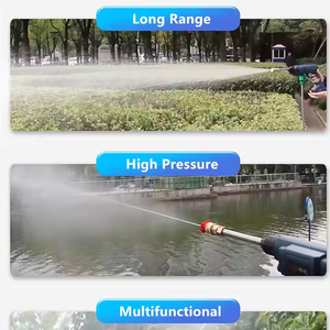 Pistola de lavado a presión de litio de 5M económica con tubo de entrada de agua Chorro de agua multifunción alimentado por batería para limpieza de automóviles - Product Image 5