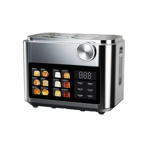 <span class=keywords><strong>Grille</strong></span>-<span class=keywords><strong>pain</strong></span> multifonctionnel électrique Vaison 2 fentes, polyvalent, avec minuterie numérique, en acier inoxydable, pour sandwichs, vitesse variable, idéal pour hôtels - Product Image 2