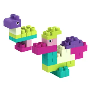 Jeu de blocs de construction souples en silicone pour bébé, 40 pièces