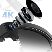 Lunettes intelligentes W630T avec caméra 8 millions de pixels, connexion Wi-Fi, enregistrement vidéo et audio, reconnaissance d'objets par IA, anti-lumière bleue, commande tactile
