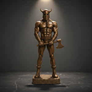 WEIVISTA Bodybuilding Sculpture Statue Trophy Big Viking Man Male <strong>Bodybuilder</strong> Muscular - Product Image 2