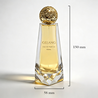 Flacon de parfum personnalisé unique 100 ml, flacon de parfum en verre de luxe bleu vide, OEM ODM