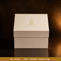 Coffret cadeau de parfum mat ivoire, boîte rigide deux pièces, logo en feuille d'or, emballage de luxe pour flacon d'eau de parfum personnalisé