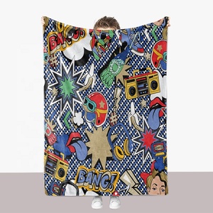 <span class=keywords><strong>Couverture</strong></span> de Sublimation, <span class=keywords><strong>couverture</strong></span> confortable personnalisée, <span class=keywords><strong>couverture</strong></span> en Polyester de dessin animé drôle de Minky - Product Image 3