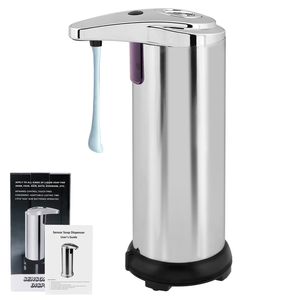 Distributeur de savon liquide sans contact Yaolan, étanche, ABS + acier inoxydable, ensemble rectangulaire quatre pièces pour salle de bain - Product Image 1