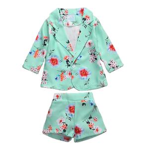 <span class=keywords><strong>Nova</strong></span> enfants portent deux pièces fleur imprimé bébé vêtements ensemble été manches courtes à la mode et confortable - Product Image 3
