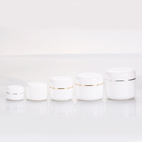Pot cosmétique double paroi en plastique violet pour crème corporelle, contenances 5g, 10g, 15g, 20g, 25g, 30g, 50g, 100g, 200g