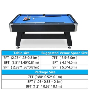 Bán buôn MDF Mesa de billar billiard bảng <span class=keywords><strong>7ft</strong></span> 8ft 9ft 3in1 văn phòng bóng bàn hồ bơi bảng với tự động bóng trở lại hệ thống - Product Image 2