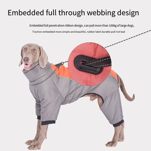 Extérieur temps froid réfléchissant coupe-vent Fullbody quatre pattes doudoune manteau chaud polaire imperméable grand chien <span class=keywords><strong>vêtements</strong></span> d'hiver - Product Image 5