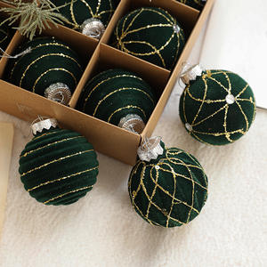 Bolas de Navidad de Plástico Flocado de 8CM, Juego de Bolas de Colores para Árbol de Navidad en Caja, Adornos Colgantes para Decoración Navideña - Product Image 4