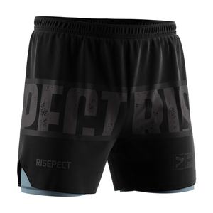 Water Repellent Fashion Gym Muscle Sublimated Compression 2 in 1 Shorts Double <b>Layer</b> Leggings - Product Image 4