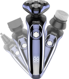 ماكينة حلاقة كهربائية ثلاثية الشفرات FK-8600 للرجال مقاومة للماء مع شاحن سيارة، طقم العناية الشخصية متعدد الوظائف 4 في 1 - Product Image 2