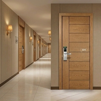 Plaques de porte personnalisées haut de gamme pour villas et hôtels, porte en bois insonorisée, résistante au feu et ignifuge, porte en bois ignifugée
