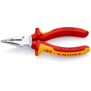 Pince combinée KNIPEX 08 26 145 SB avec pince à bec effilé isolée avec poignées multi-composants, testée VDE - Product Image 1