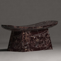 KUMUSI Table Console moderne de luxe en marbre en forme de coin pour la maison, le salon, le hall ou l'entrée de l'hôtel