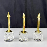 Bouteilles de parfum en verre transparent de 3 ml avec couvercles dorés ou argentés, flacons vides en verre cristal transparent pour diffuseur d'aromathérapie et porte-encens
