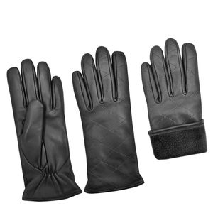 Nouveauté OEM, gants d'habillage de conduite en cuir pur rouge noir, gants d'habillage en cuir de mouton, gants d'hiver - Product Image 4