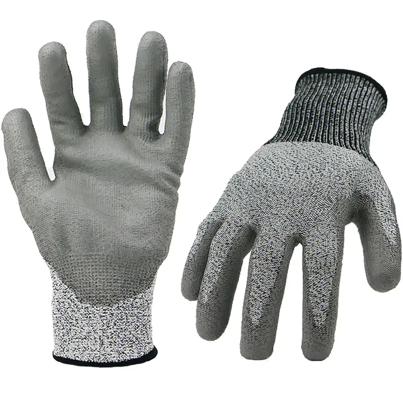 Elektrische Sicherheit Sonnenschutz schwarz Latex Industrie Outdoor Gummi Leder Messer Schutz Winter Handschuhe