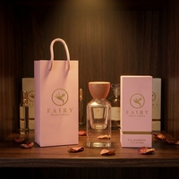 Flacon de parfum en verre givré personnalisé avec logo, 30/50/100 ml, kit d'emballage complet avec couvercle et boîte de base, sac en papier cadeau