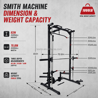Máquina Smith Multifuncional Zoshine para Gimnasio en Casa, Equipo para Sentadillas, Press de Banca, Dominadas y Ejercicios con Cables Cruzados