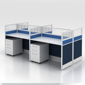 Moderni Divisori Modulari per Ufficio con Telaio Sottile in Alluminio, per Ospedali, Scuole, Postazioni di Lavoro, <span class=keywords><strong>Call</strong></span> Center, Cubicoli, Tavoli a 4 Posti - Product Image 2