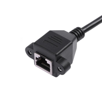 Câble de raccordement réseau RJ45 Ethernet Cat5 Cat6 Cat7 Cat8 avec connecteur angulaire à visser (montage sur panneau)