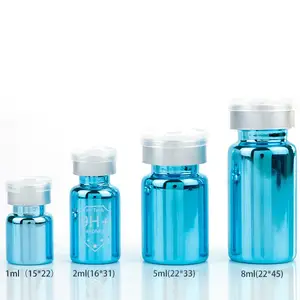 Ampoule économique en verre transparent, bouteilles vitales pour produits cosmétiques, vente en gros, capacité de 2ml, 3ml, 4ml, 5ml, 6ml, 7ml, 8ml, 10ml, 15ml, 20ml, 30ml
