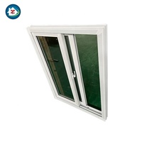 Diseño moderno UPVC Hurricane Impact Storm Window Ventanas horizontales residenciales para contenedor Pantalla deslizante a prueba de viento para el hogar