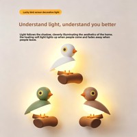Veilleuse LED ABS Lucky Bird avec support magnétique et capteur de mouvement, rechargeable par USB, pour usage domestique