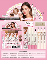 Baiser Beauté Facile à Utiliser Taches à Séchage Rapide Stylo de Maquillage à Points Étanche Hautement Pigment Vegan 2 en 1 Tampon Tache de Rousseur et Eyeliner Liquide