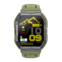 Montre connectée GPS étanche 3ATM K78, batterie de 1000 mAh, grand écran carré HD de 1,95 pouces, montre connectée GPS tactique pour homme