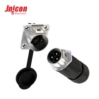 Connecteur étanche 50A 300V 3 broches MJ24 à verrouillage rapide IP67, type assemblé pour système de contrôle d'affichage LED, certifié TUV CE