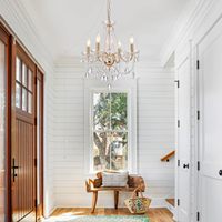 Lustre en cristal à 4 lumières en or français de luxe pour la maison, le restaurant, l'hôtel, la cuisine